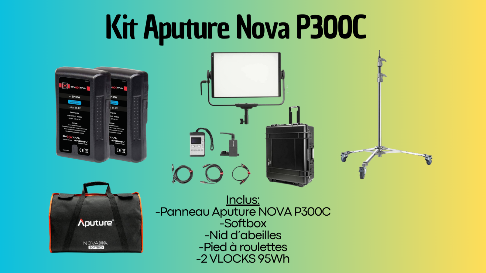 Aputure P300C + Softbox + Trepied - Photo 1 sur 6