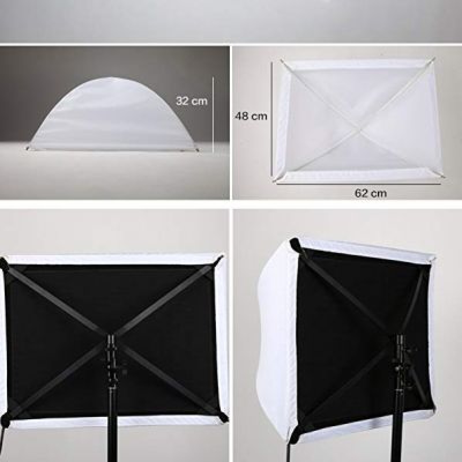 Panneau LED flexible 100W  (T° variable: 3000°-5600°k) + deux diffuseurs - Photo 4 sur 4