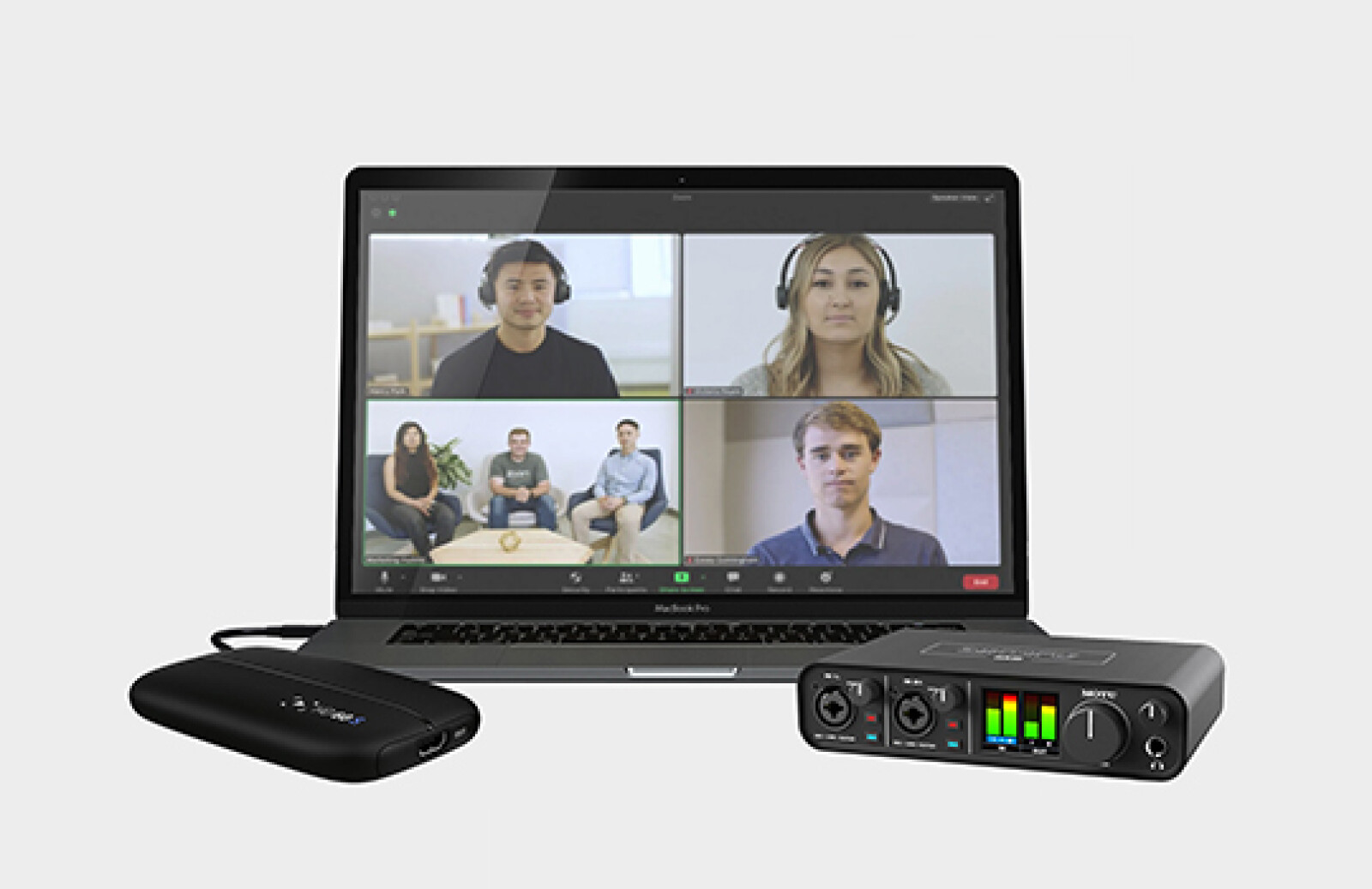 MacBook Pro avec Zoom/Meet/Teams (Apple, Elgato HD60+, Motu M2) - Photo 1 sur 1