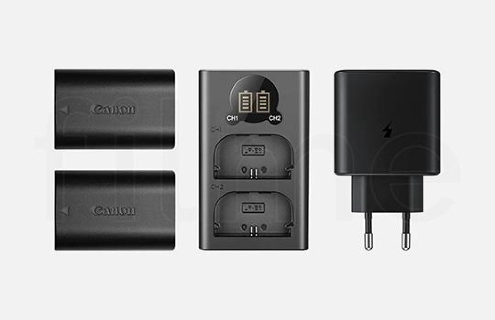 Kit 2 Canon LP-E6 + chargeur double - Photo 1 sur 1