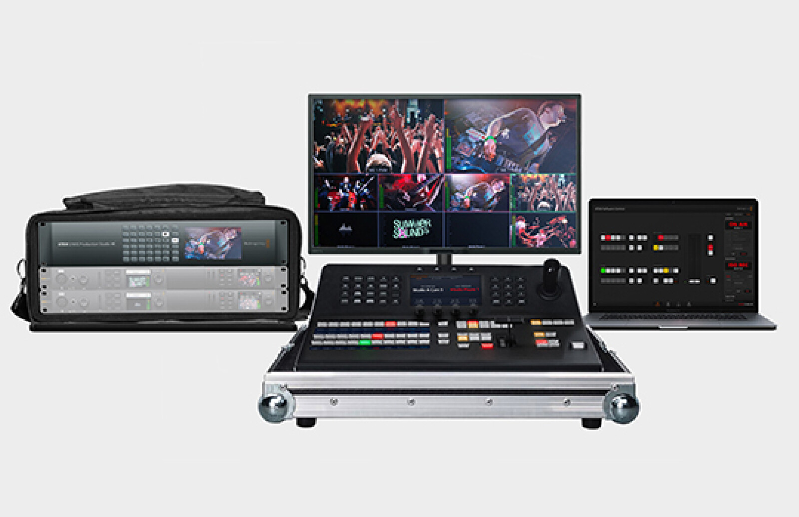 Régie ATEM 2 M/E (Blackmagic mélangeur 4k + laptop + panel + moniteur + câbles) - Photo 1 sur 1