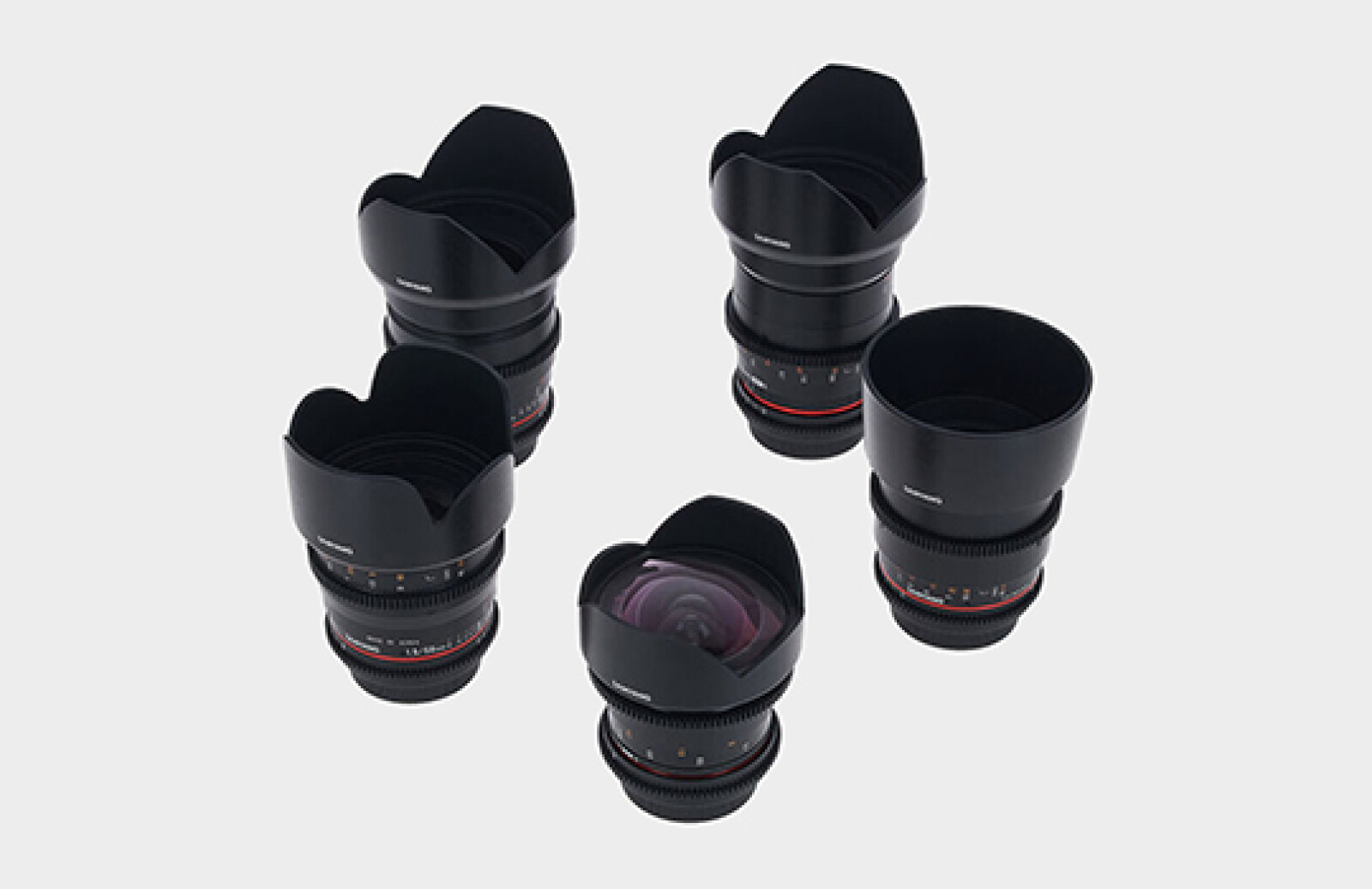 5 primes Samyang en monture EF #kit (14 mm, 24 mm, 35 mm, 50 mm et 85 mm) - Photo 1 sur 1