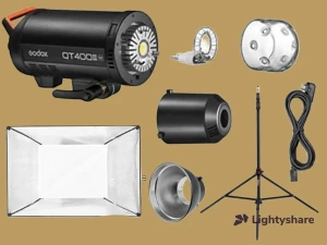 Location Flash QT400III + TREPIED + Softbox rectangulaire