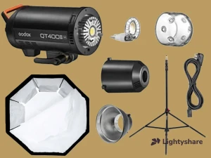 Location Flash GODOX QT400III + softbox octogonale + TREPIED