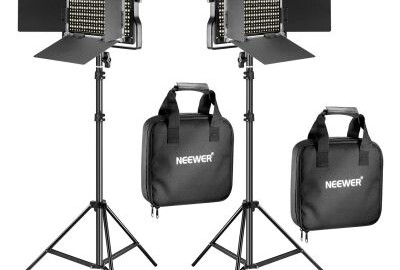 Location Kit de 2  Panneaux de 660 Leds + 4 Batteries + 2 Trépieds + Gélatines de couleurs