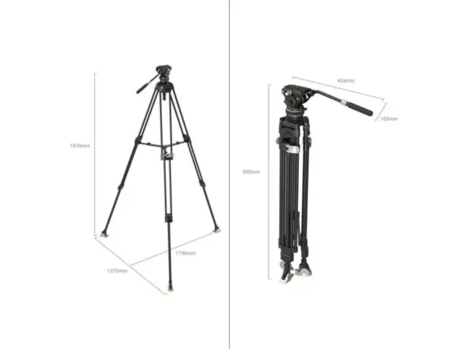 Smallrig FreeBlazer Heavy-Duty Carbon Fiber Tripod Kit (3989) - Photo 2 sur 5