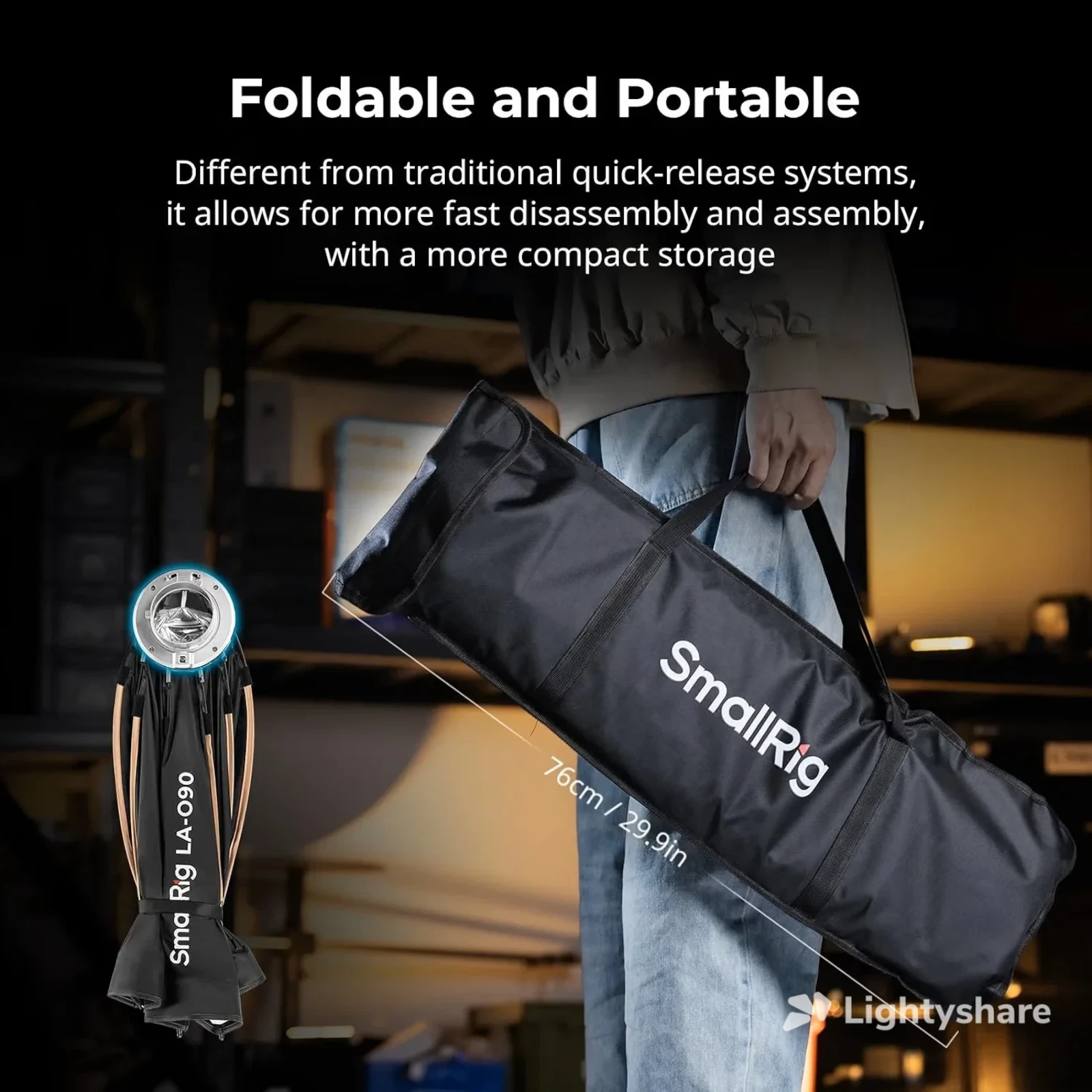 SmallRig LA-O90 Octagonal Softbox 4633 - Photo 3 sur 4