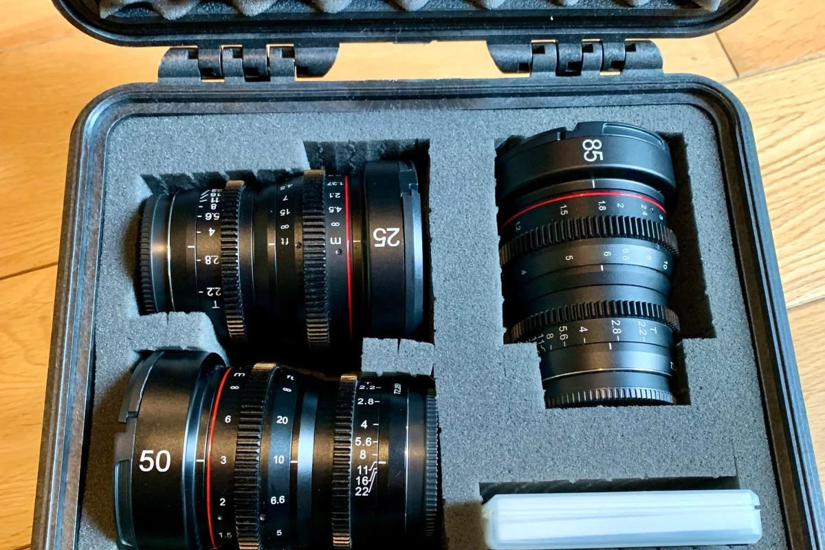 Location SET 3 OBJECTIFS M4/3 CINÉ MEIKE 25-50-85mm T2.2 + FILTRES - Lightyshare