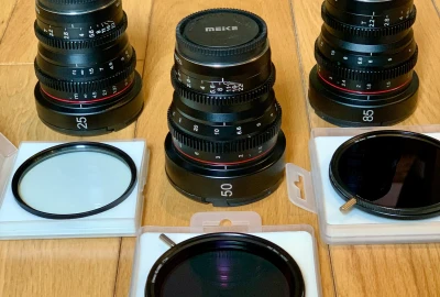 Location SET 3 OBJECTIFS M4/3 CINÉ MEIKE 25-50-85mm T2.2 + FILTRES