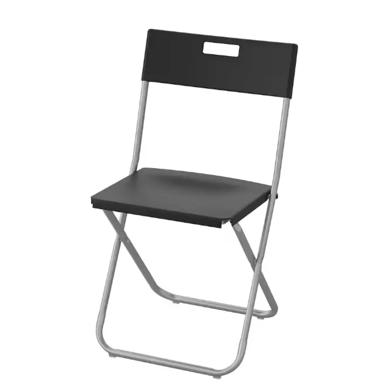 Chaise pliante noire - Photo 1 sur 2