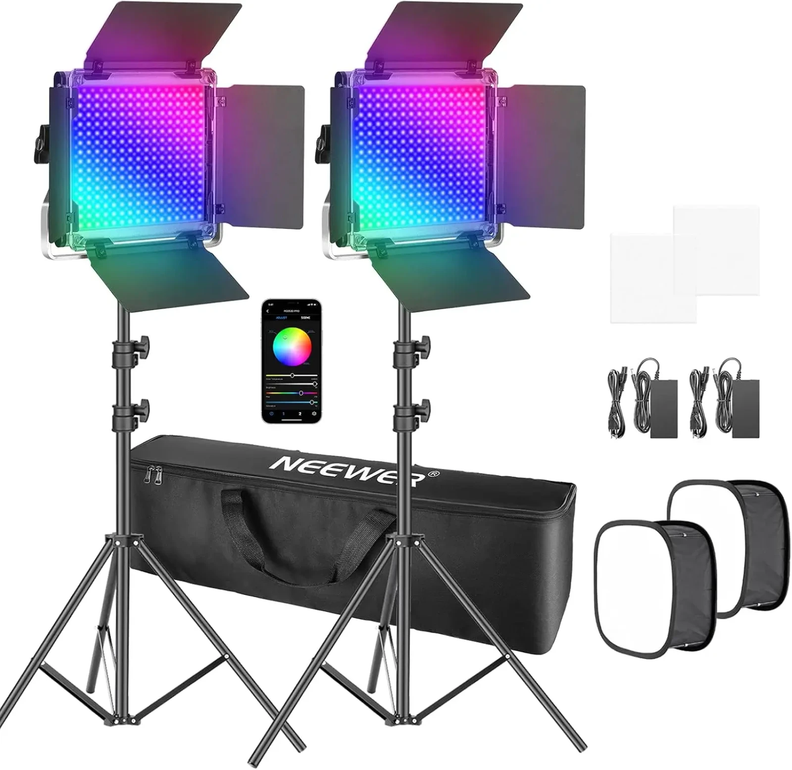 neweer 2 Packs 530 RGB LED Light - Photo 1 sur 1