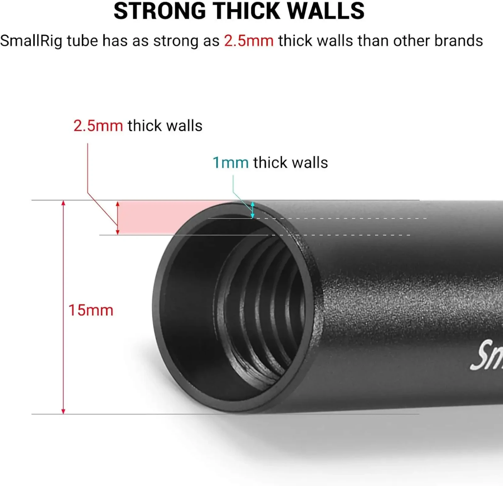 SmallRig 15mm Rod en Alliage D'aluminium 30cm - Photo 5 sur 5