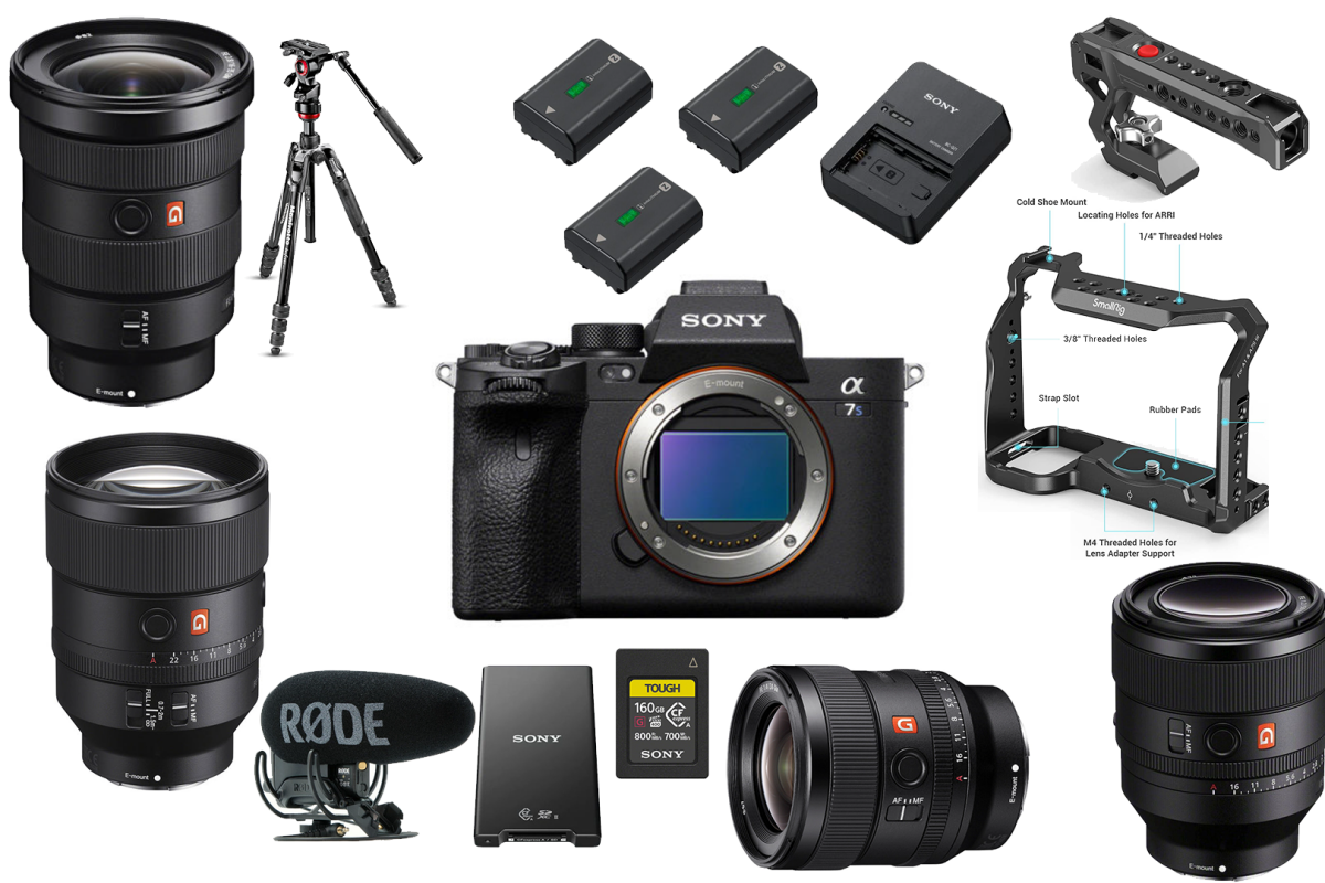 Location Sony A7S III + 2 objectifs + CFExpress + trepied manfrotto + Rode Videomic pro+ + 3 batteries - Lightyshare