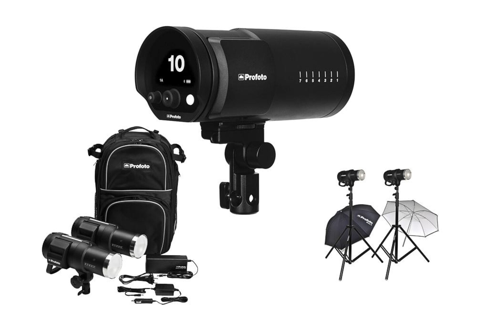 Kit 3 flashs profoto B10plus X2 et D1 - Photo 1 sur 1
