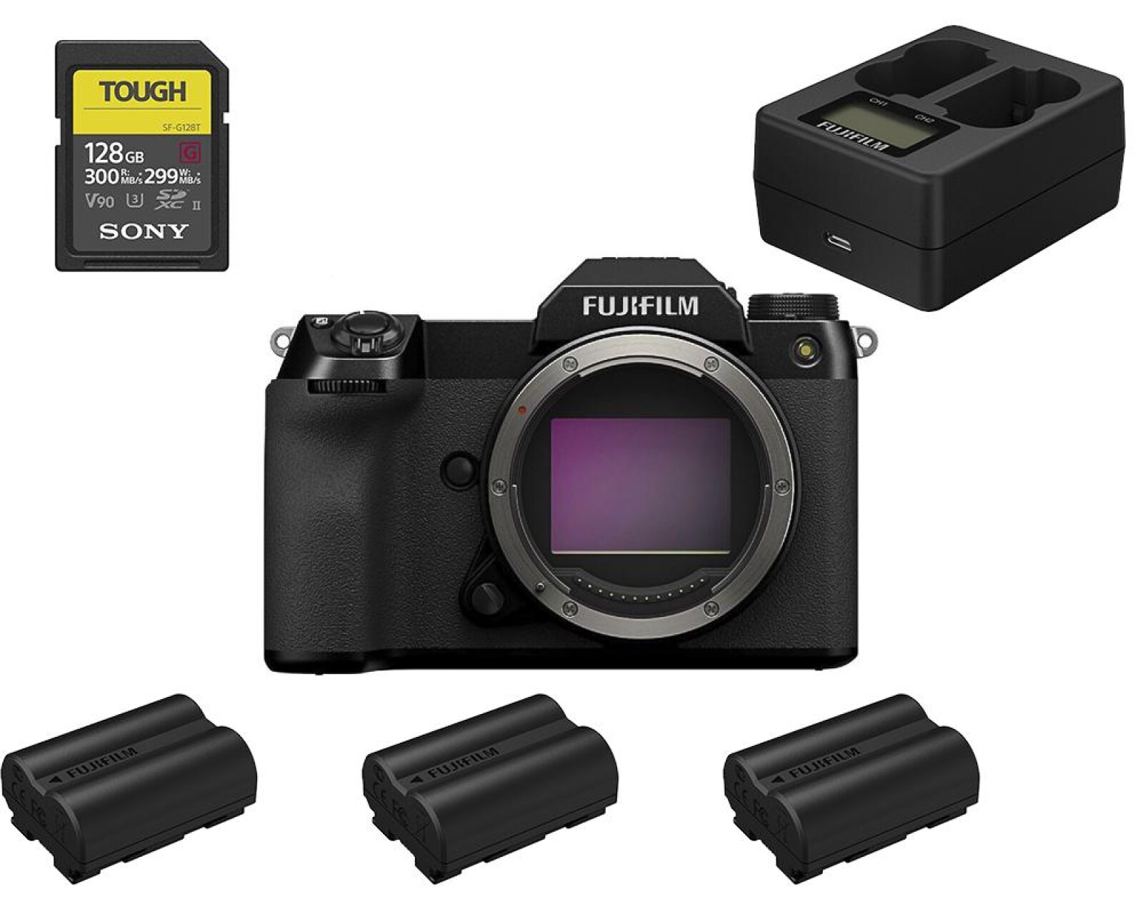 Fujifilm GFX 100S + 3 batteries + chargeur + carte SD - Photo 1 sur 1