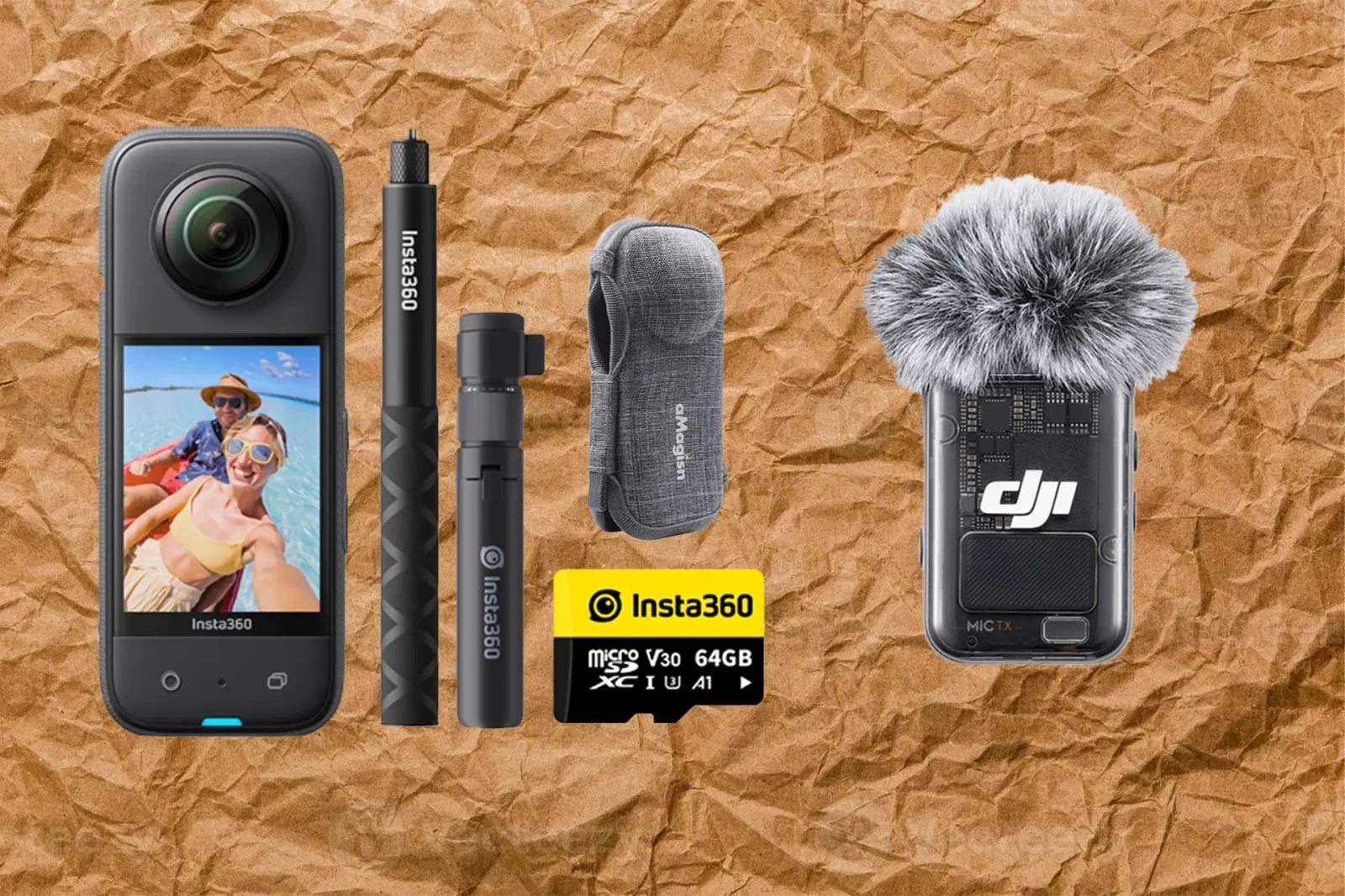 Insta360 + DJI Insta 360X3 + DJI mic 2 - Photo 1 sur 1
