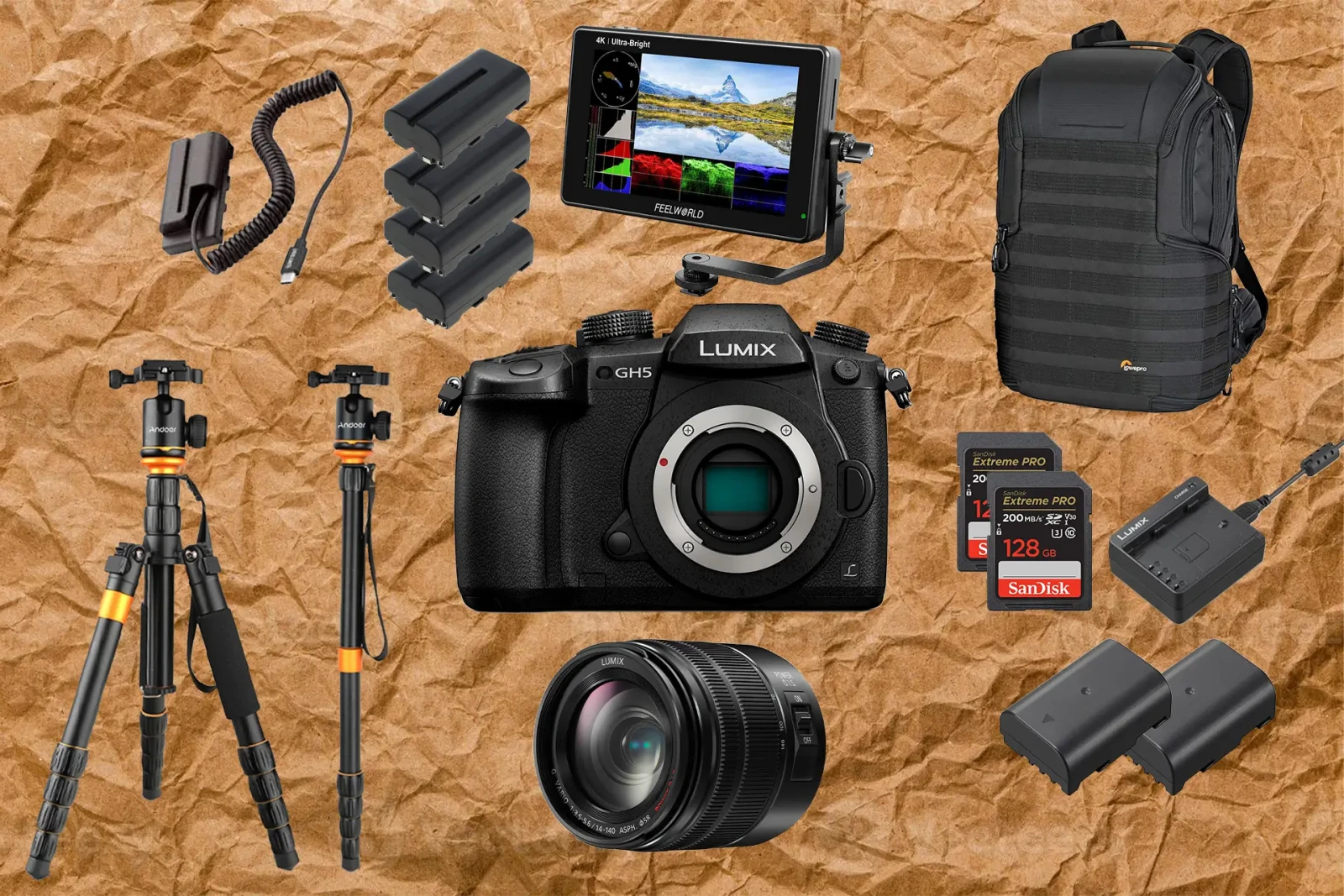 Pack GH5 + 14-140mm + trépied + Moniteur Feelworld lut7 - Photo 1 sur 1