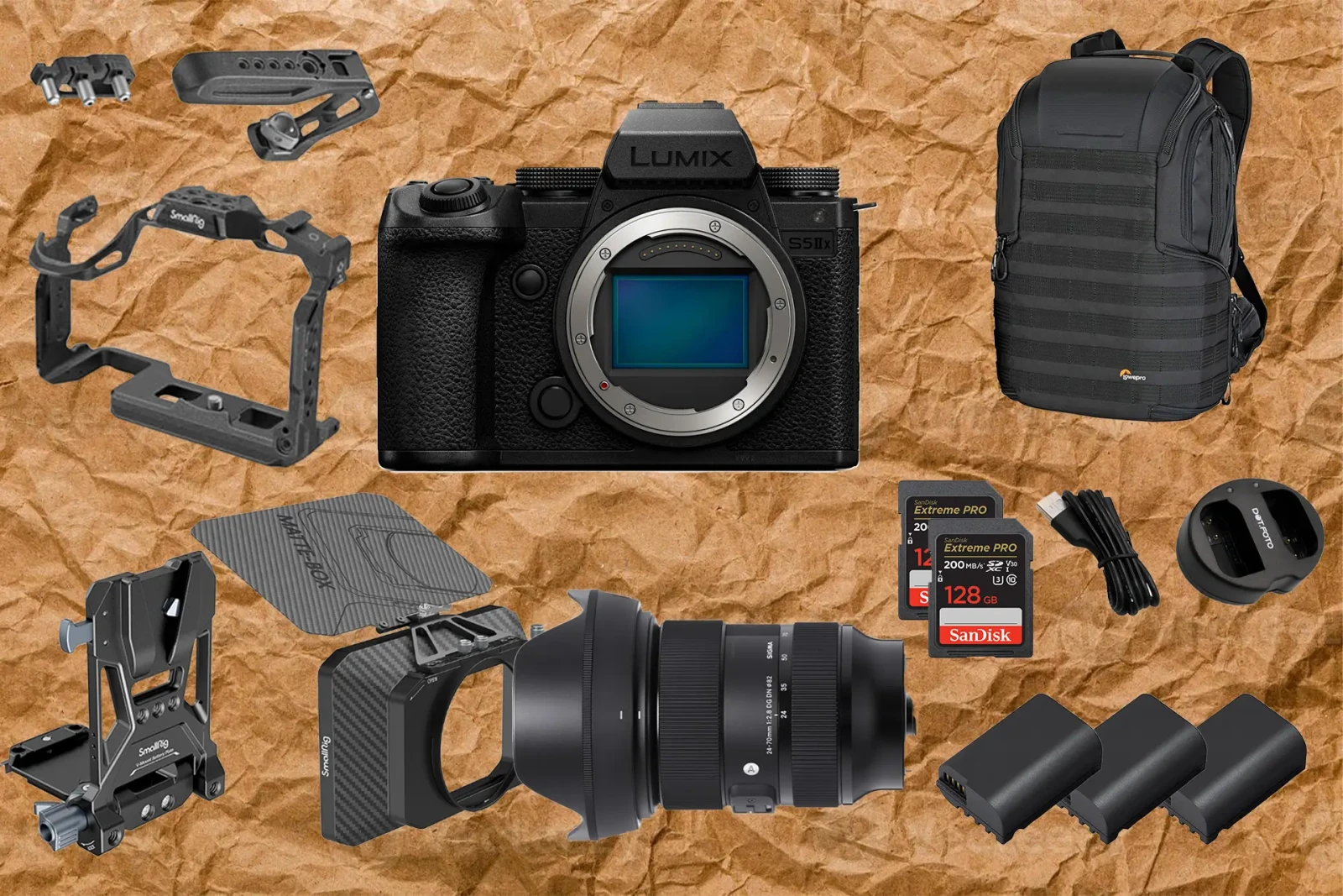 Lumix S5IIX + 24-70mm F/2.8 + Cage Complète (Cage + Support V-lock + MatteBox) - Photo 1 sur 1