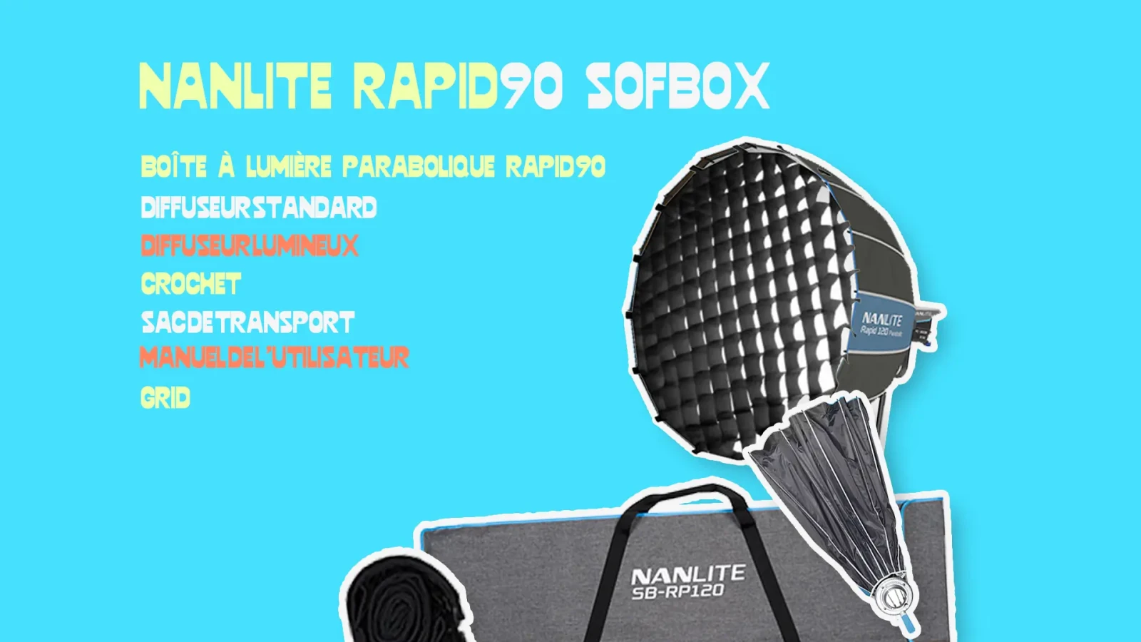 Nanlite Softbox Parabolic 90 Easy-Up - Photo 1 sur 1