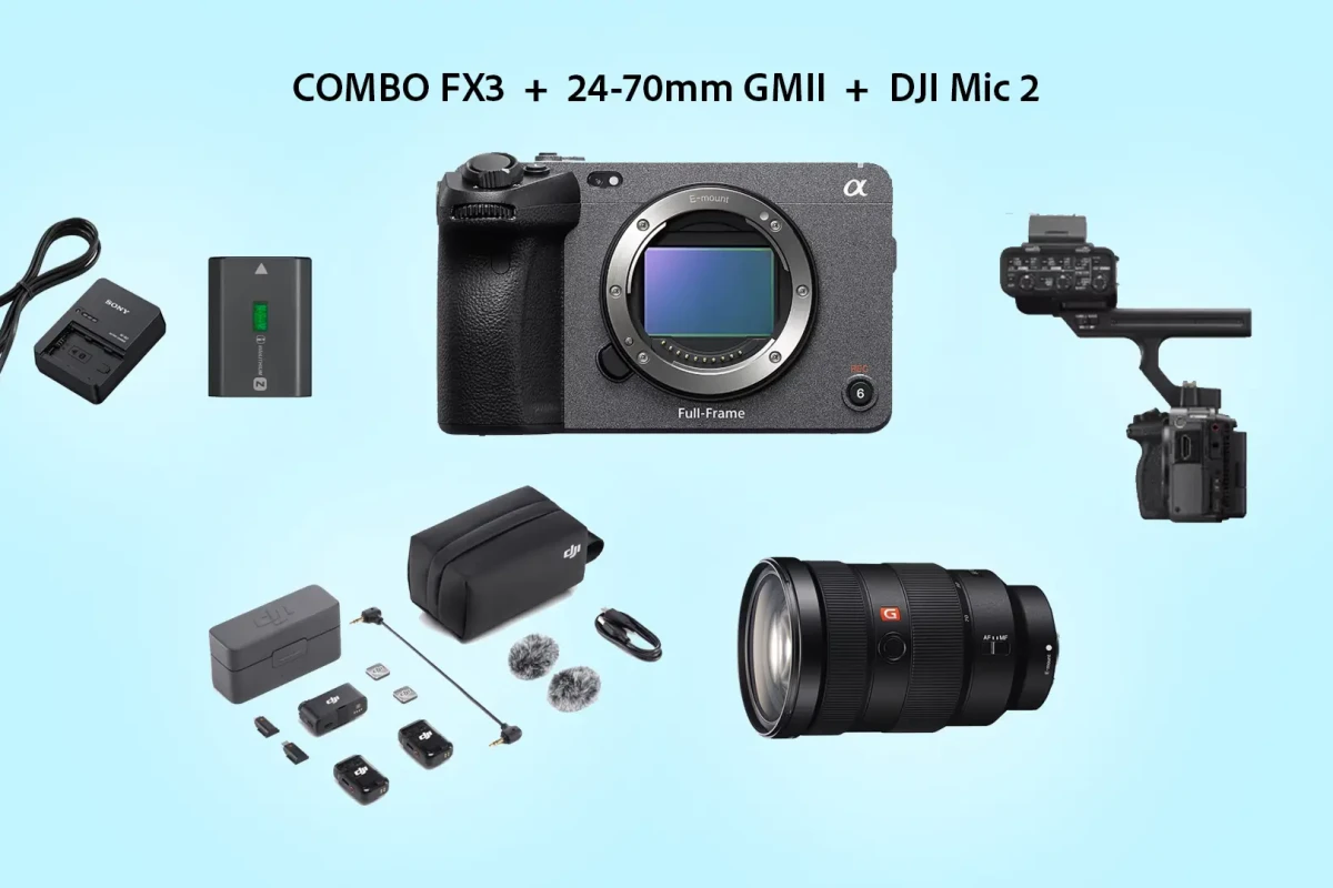 Location Combo FX3 + 24-70mm GMII + DJI Mic 2 - Lightyshare