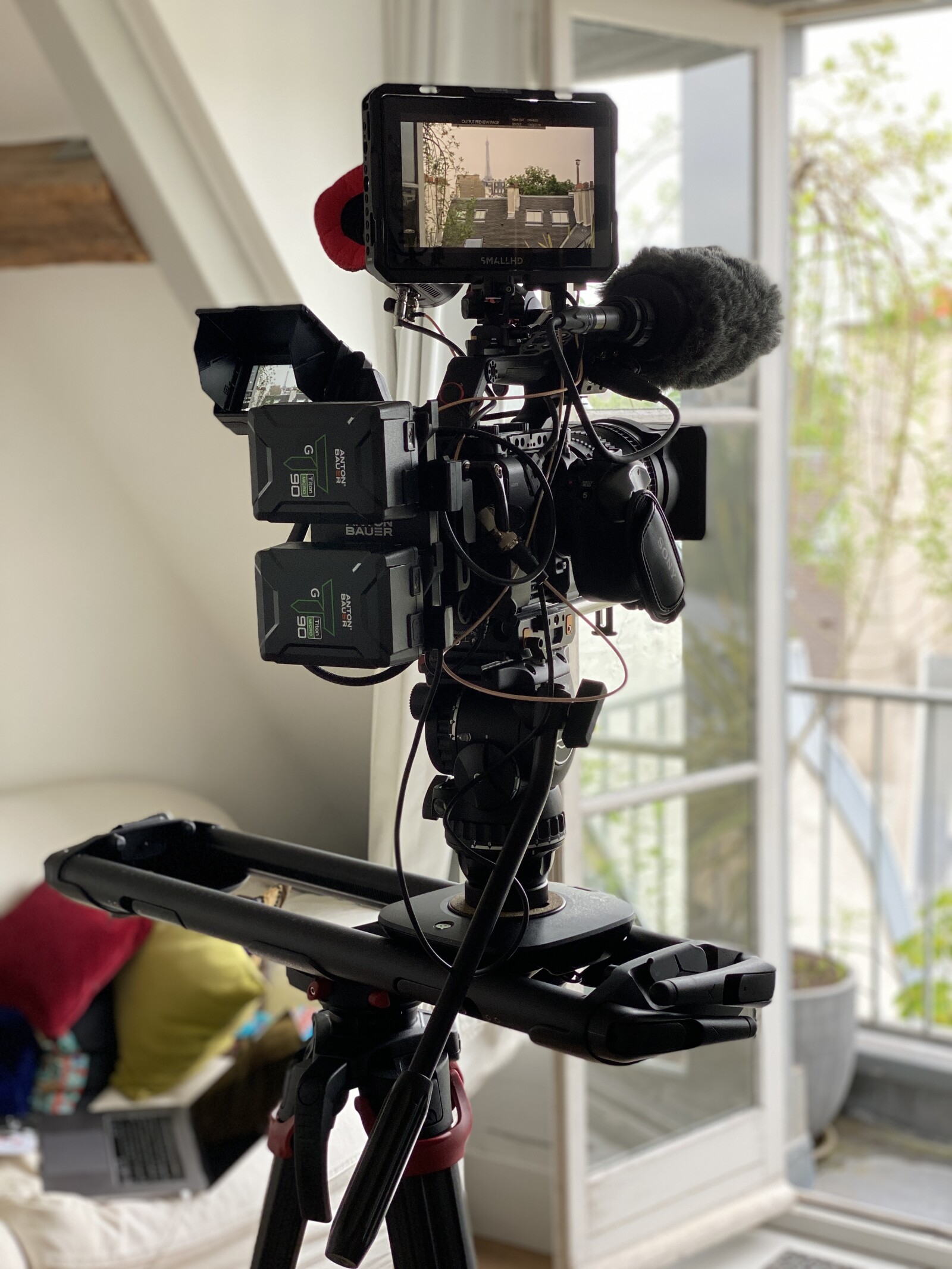 Combo trepied Sachtler Aktiv8 Flowtech 75 MS + slider Syrp Magic Carpet Pro 60cm  - Photo 2 sur 8