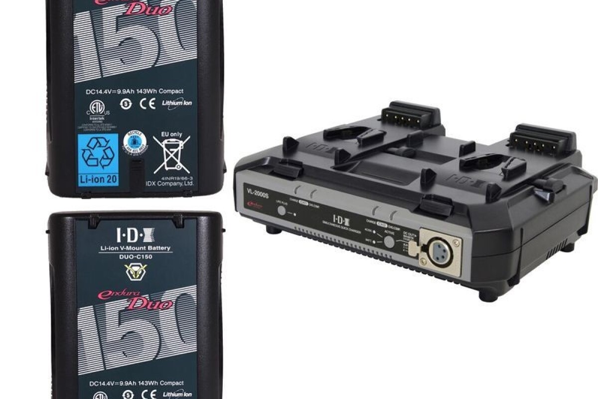 Location Kit Batteries Vlock Idx 2x DUO-C150 143Wh + Chargeur - Lightyshare