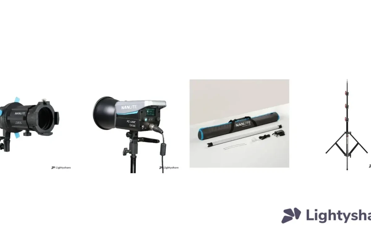 Location Pack Ambiance & Fond – projecteur à découpe 19° + LED RGB + tube RGB, pieds inclus - Lightyshare