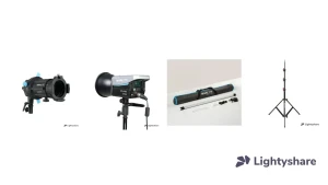 Location Pack Ambiance & Fond – projecteur à découpe 19° + LED RGB + tube RGB, pieds inclus