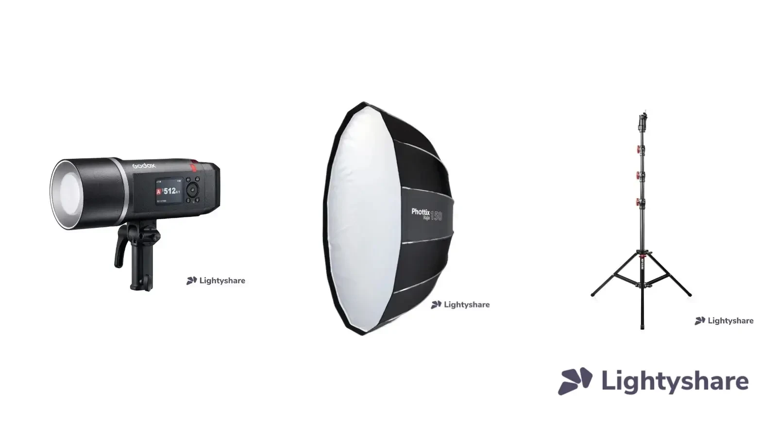 Pack Portrait Flash – Godox AD600 sur batterie + boîte à lumière parabolique 150 cm + pied lourd - Photo 1 sur 1