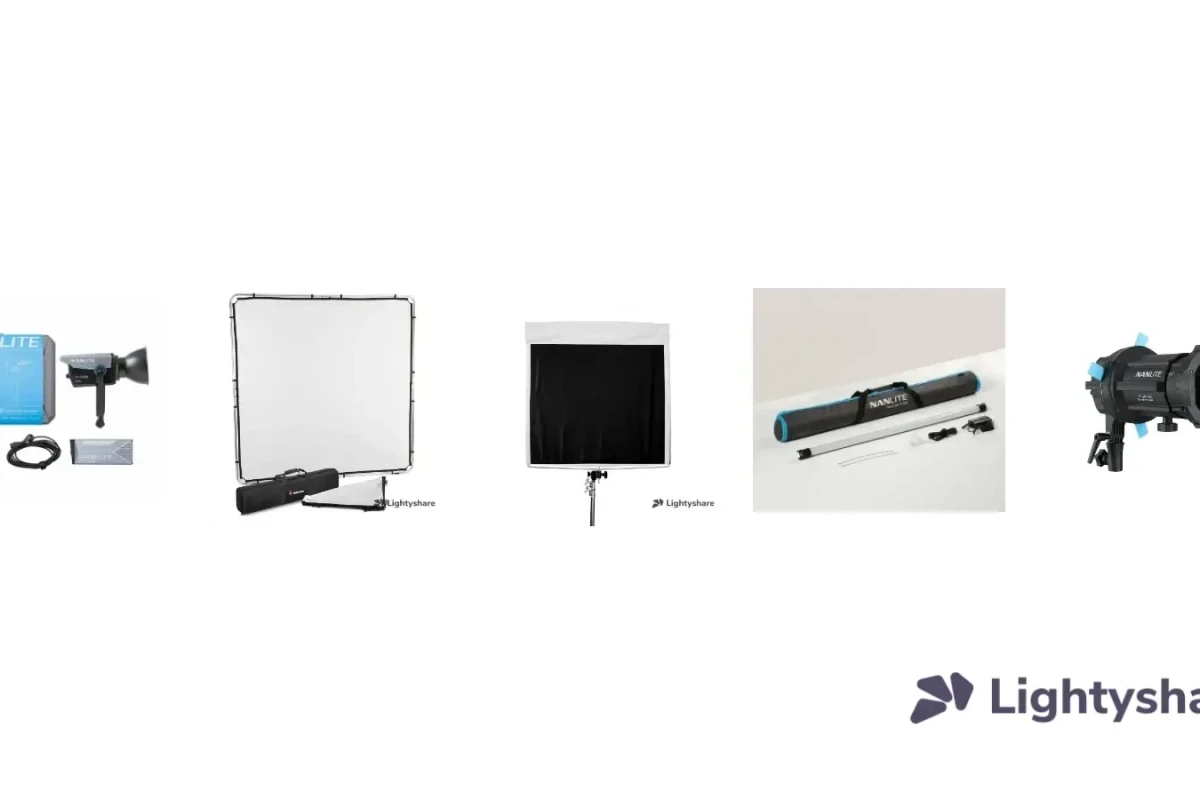 Location Pack Interview Cinéma – 500 W à travers cadre de diffusion 2 × 2 m, négatif, contre-jour, découpe sur le fond + pieds et C-stands - Lightyshare