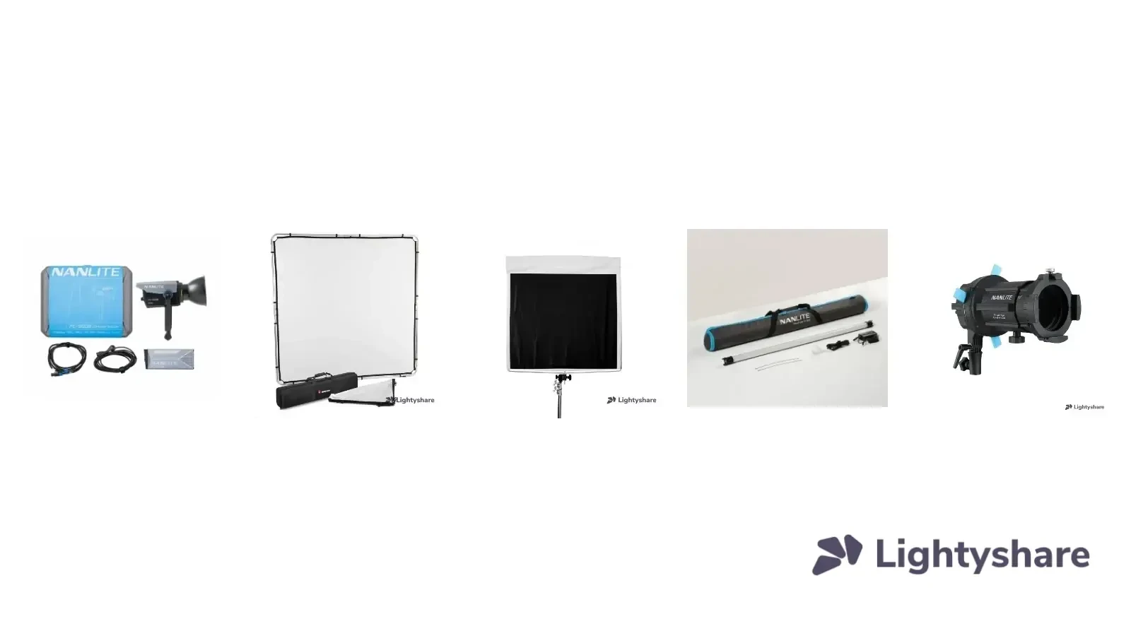Pack Interview Cinéma – 500 W à travers cadre de diffusion 2 × 2 m, négatif, contre-jour, découpe sur le fond + pieds et C-stands - Photo 1 sur 1