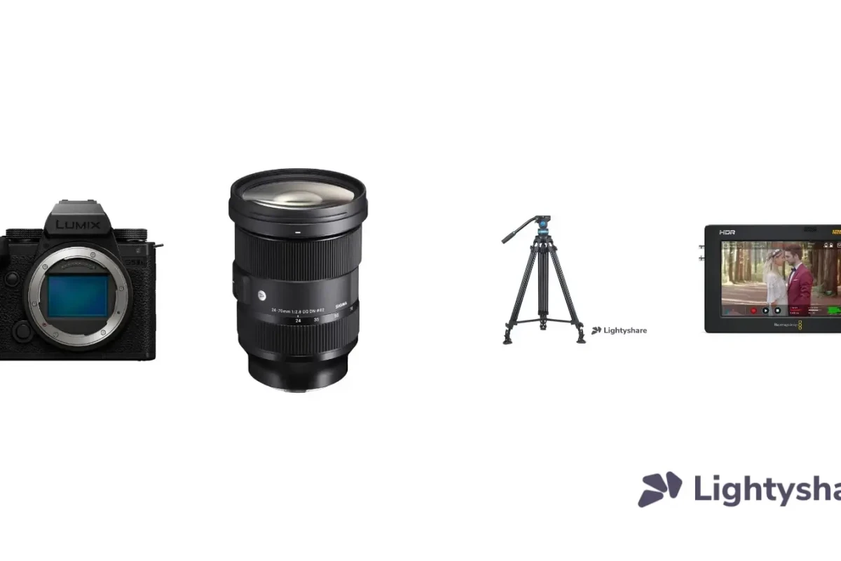 Location Pack Lumix S5IIx Basic – hybride plein format, zoom 24-70, trépied et moniteur-enregistreur - Lightyshare