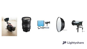 Location Pack Tournage Complet – caméra 6K, optique, lumière 3 points, son et pieds