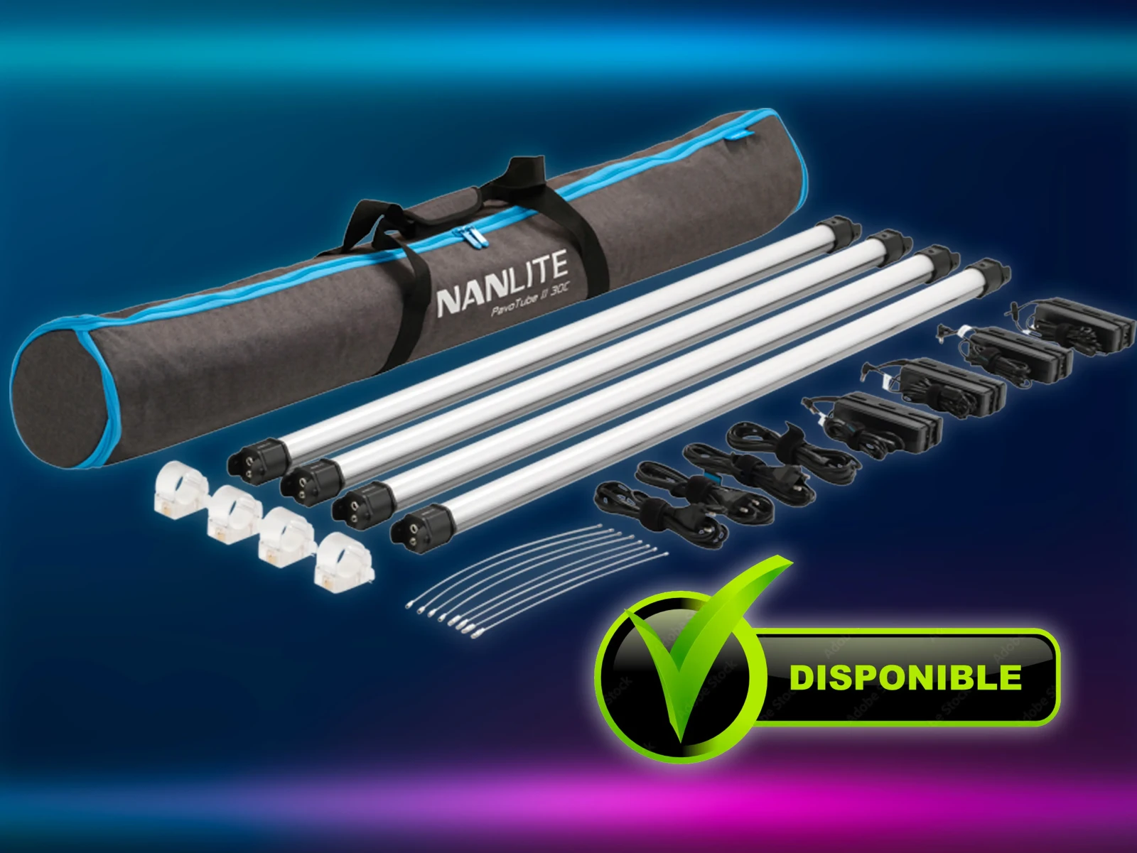 NANLITE PAVOTUBE II 30C KIT 4 (Tubes LED) - Photo 1 sur 7