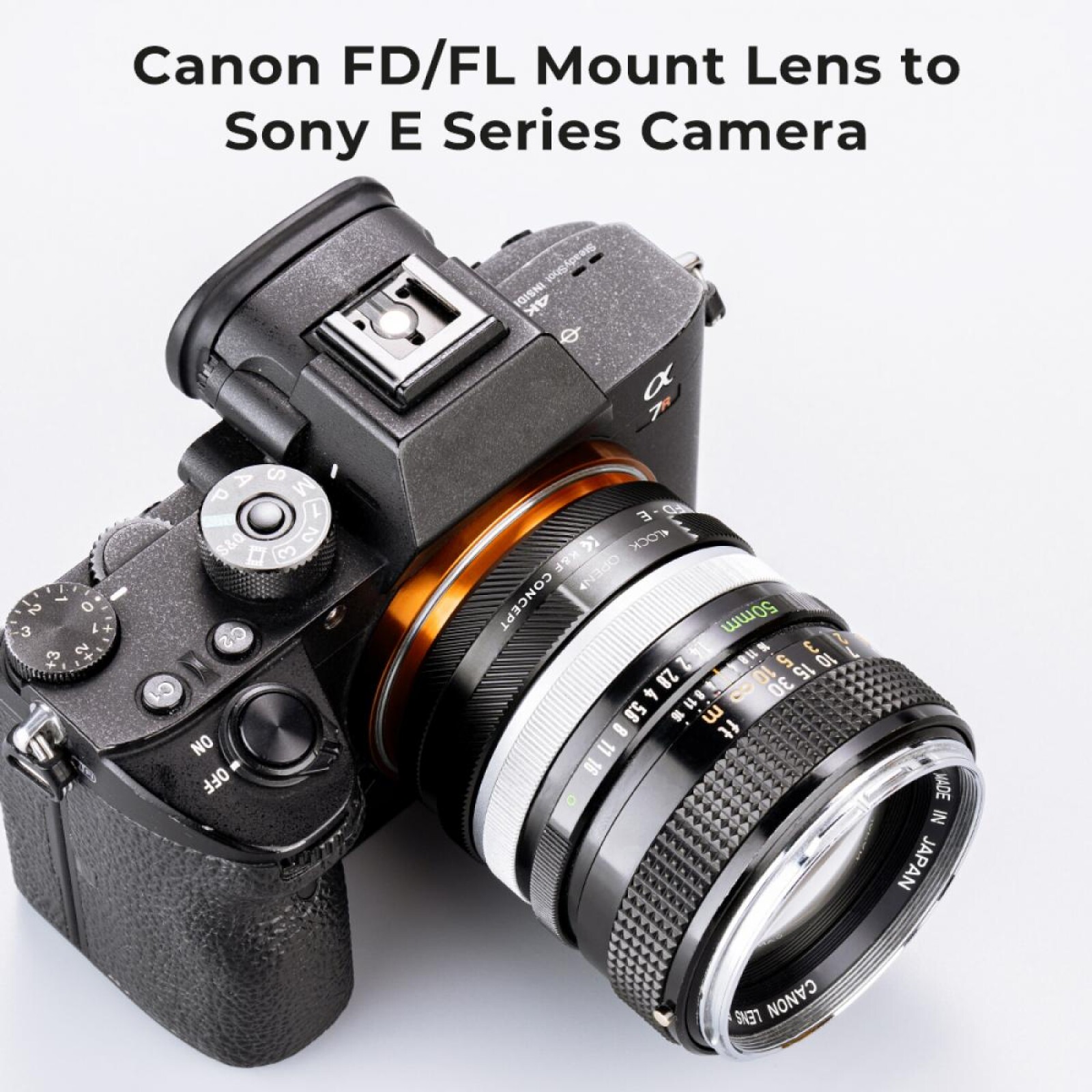 k&f concept Manual lens adapter ring FD-NEX (Canon FD lens to Sony NEX/E-mount) - Photo 3 sur 3