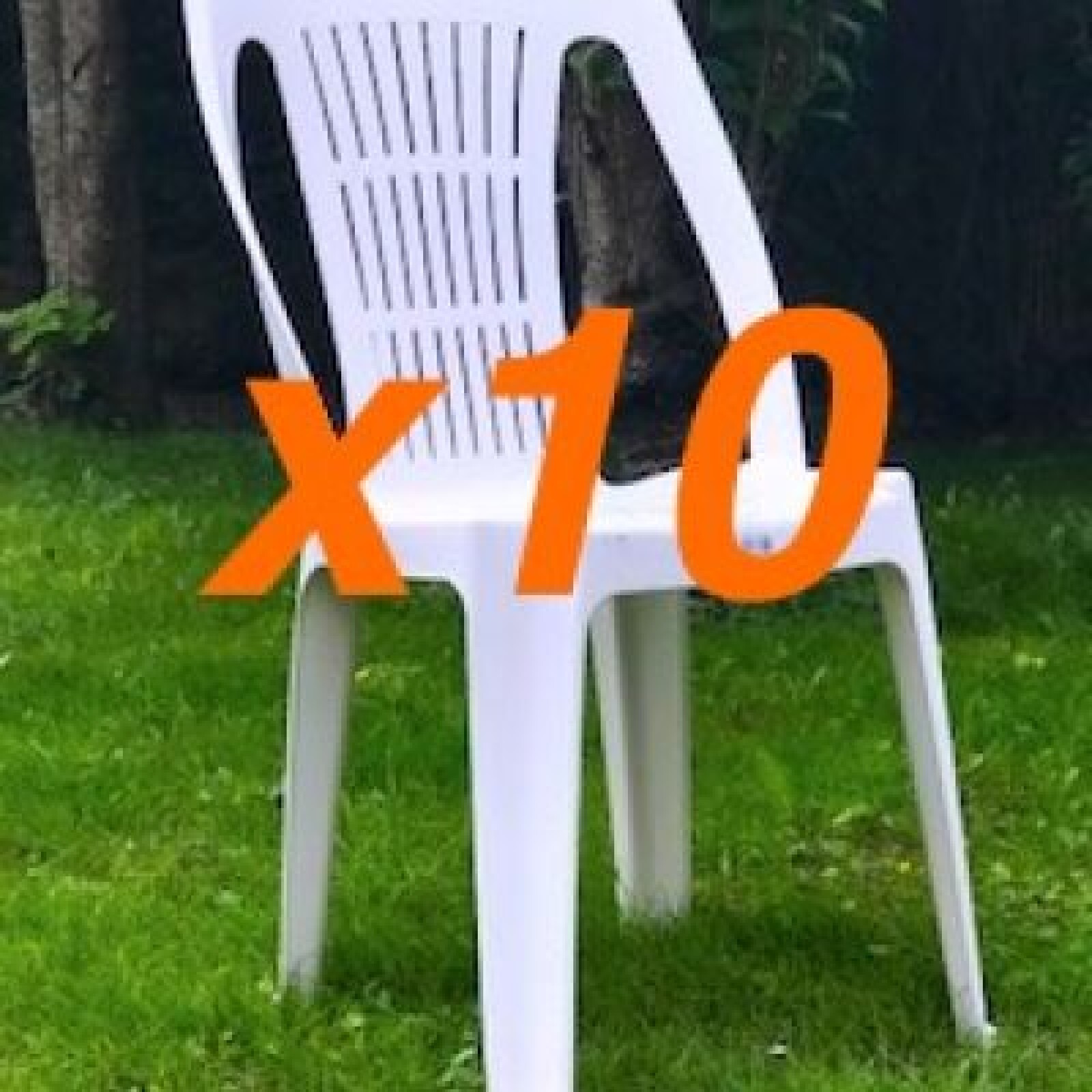 10 Chaises plastiques empilables - Photo 1 sur 2