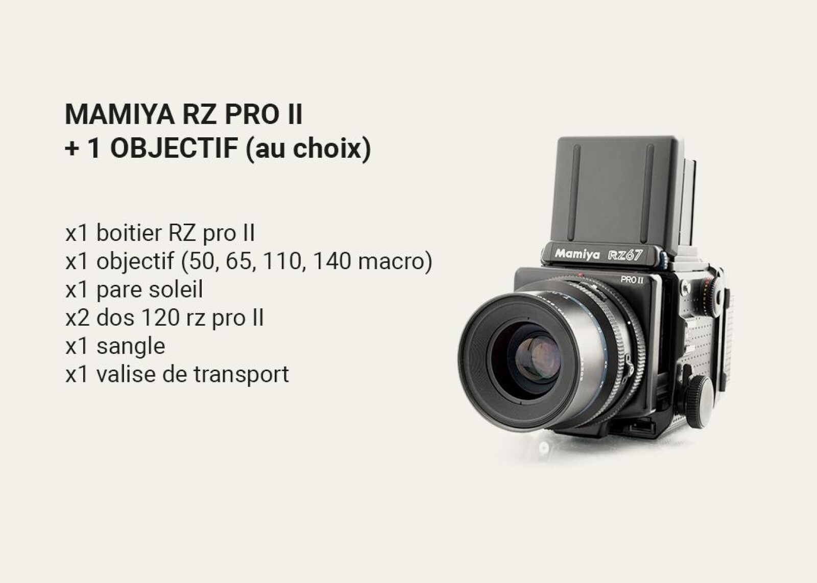 Mamiya RZ67 PRO II  + 1 objectif au choix - Photo 1 sur 1