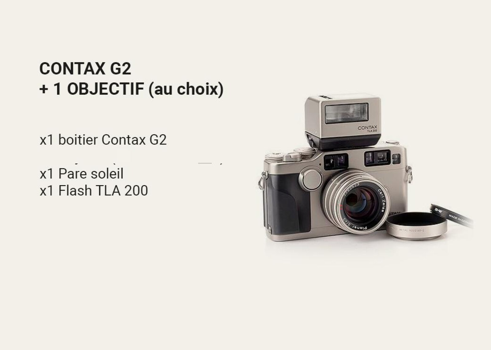 Contax G2 + 1 objectif au choix + Flash TTL - Photo 1 sur 1