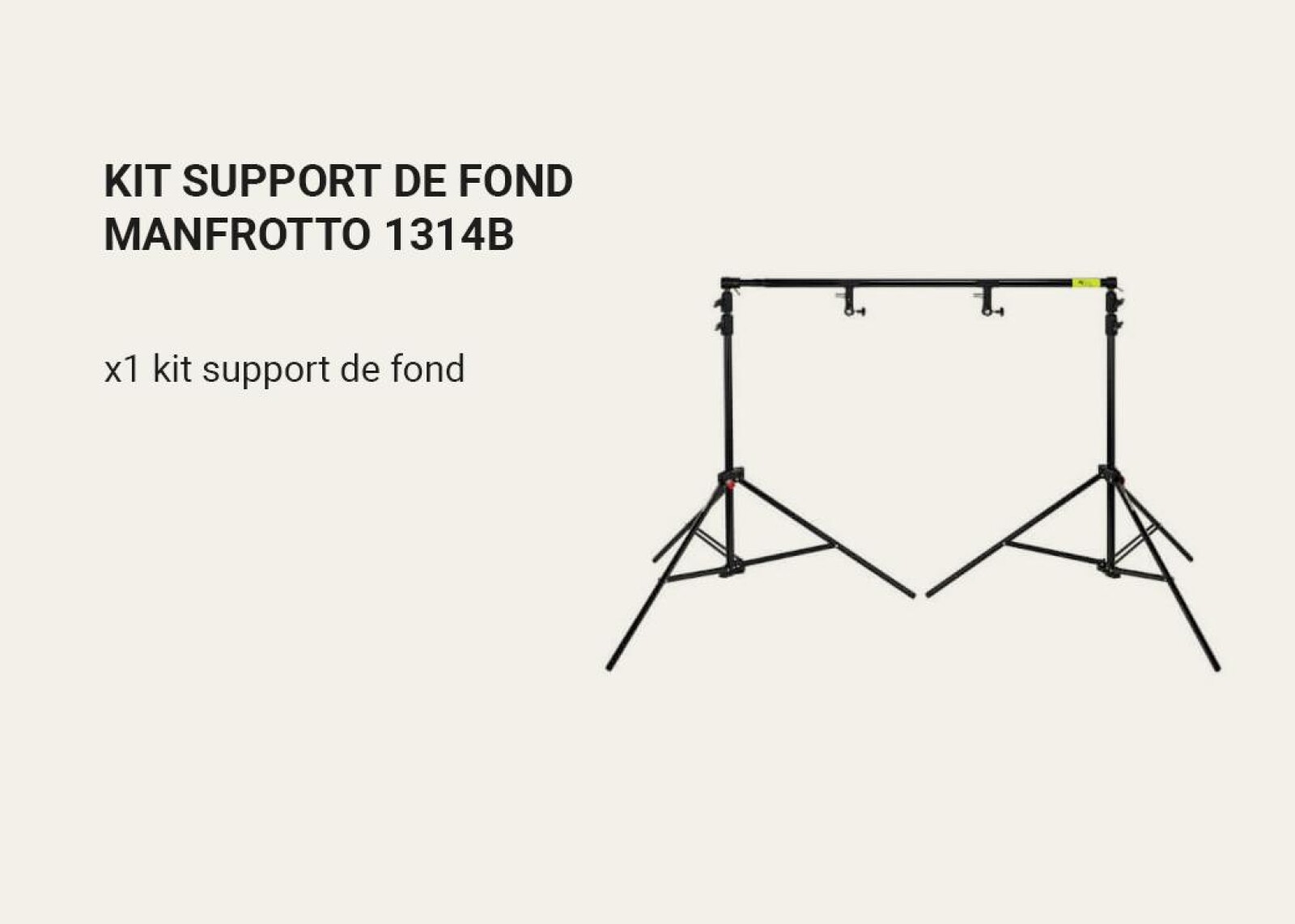 Kit Support de fond Manfrotto 1314B - Photo 1 sur 5