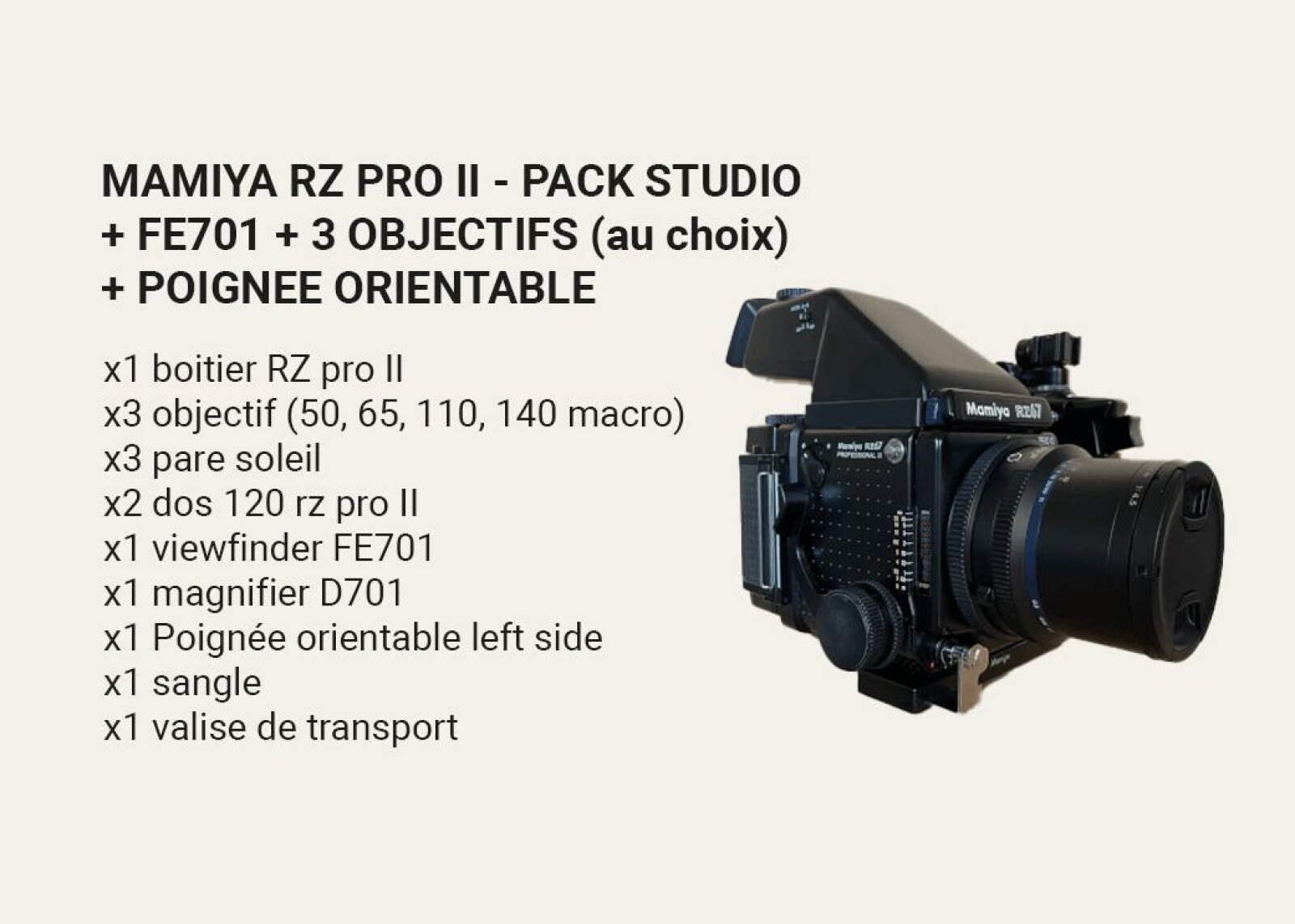 Mamiya RZ67 pro II - PACK STUDIO - Photo 1 sur 3