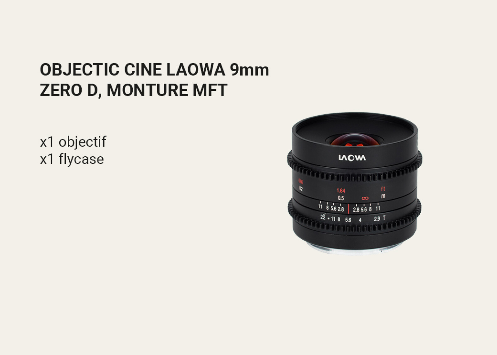 LAOWA 9mm F/2.8 ZERO D - CINE - Photo 1 sur 1