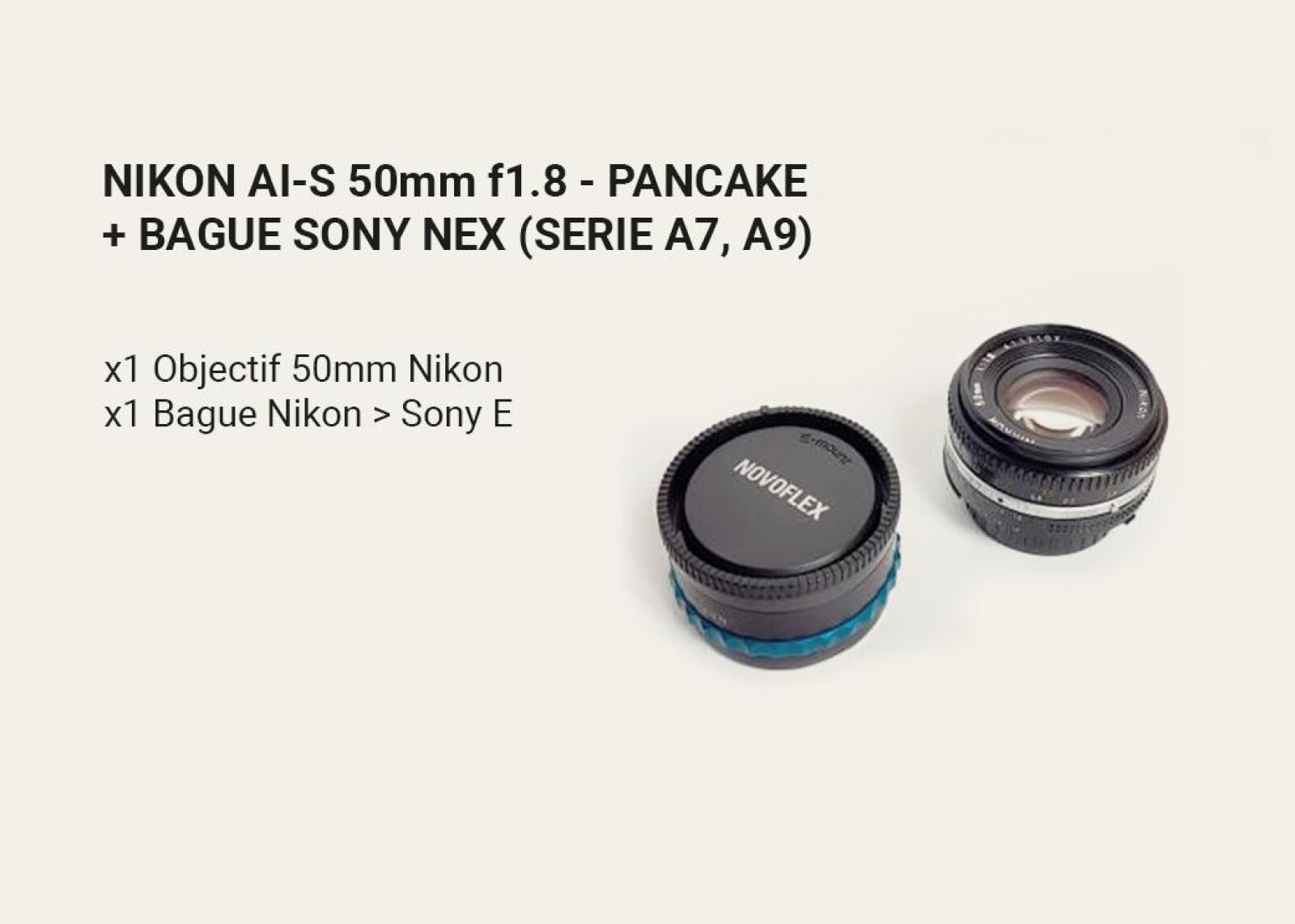 Nikon 50mm f/1.8 AI-s Pancake-NIKKOR 1.5'/0.45m close-focus - Photo 1 sur 3
