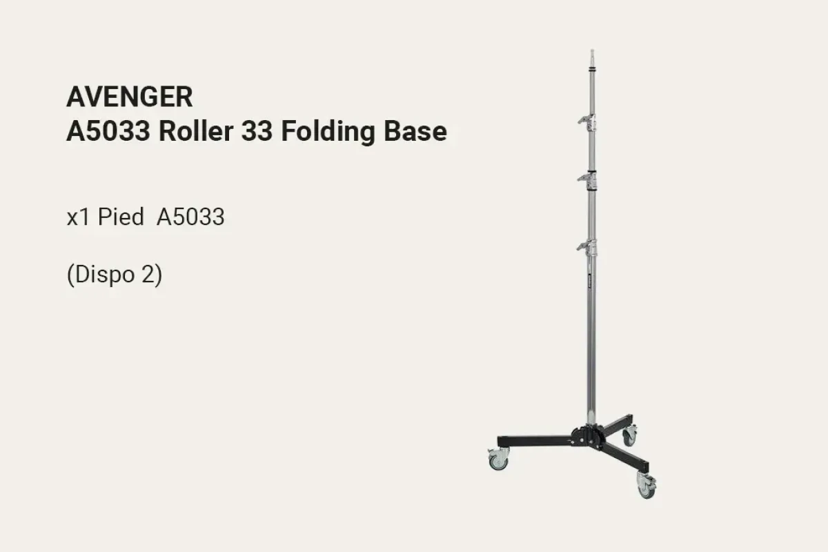 Location Avenger A5033 Roller 33 Folding Base - Lightyshare