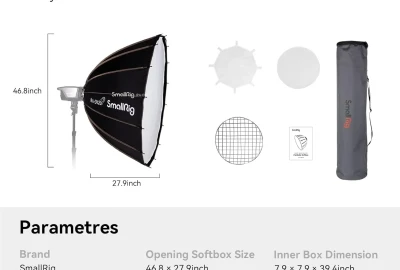 Location SMALLRIG SOFTBOX PARABOLIQUE 120CM