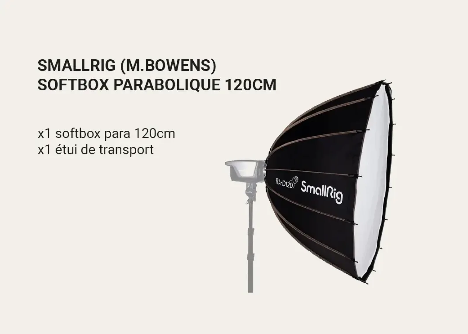 SMALLRIG SOFTBOX PARABOLIQUE 120CM - Photo 1 sur 5