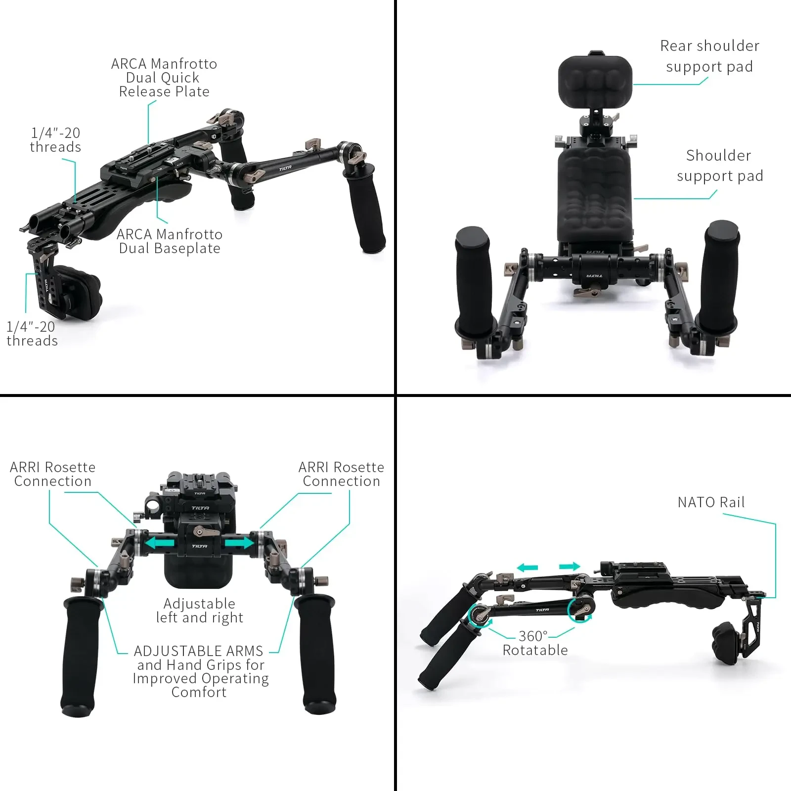 Tilta Lightweight Shoulder Rig - Photo 4 sur 4