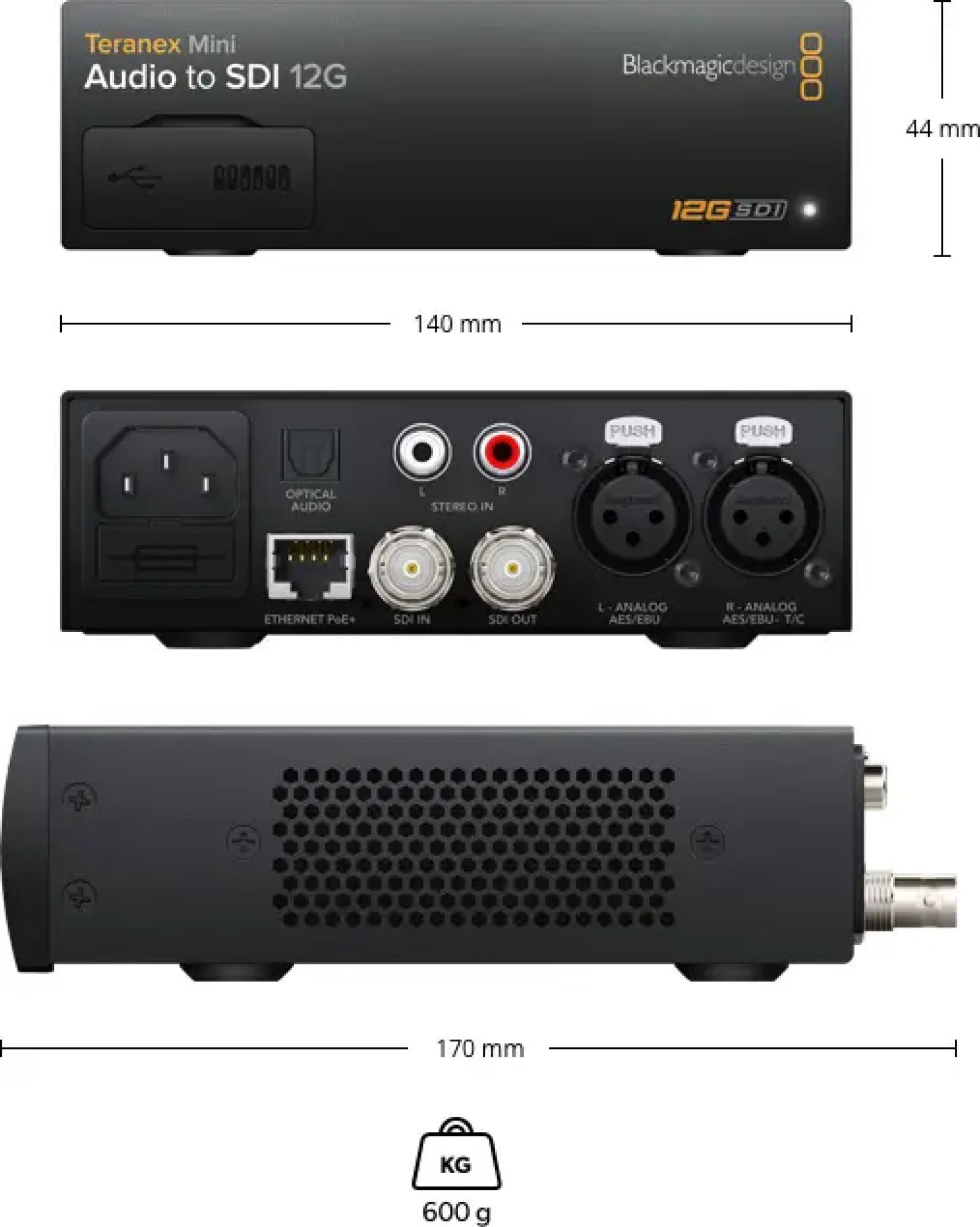 Black Magic Design Teranex Mini Audio to SDI 12G - Photo 2 sur 2