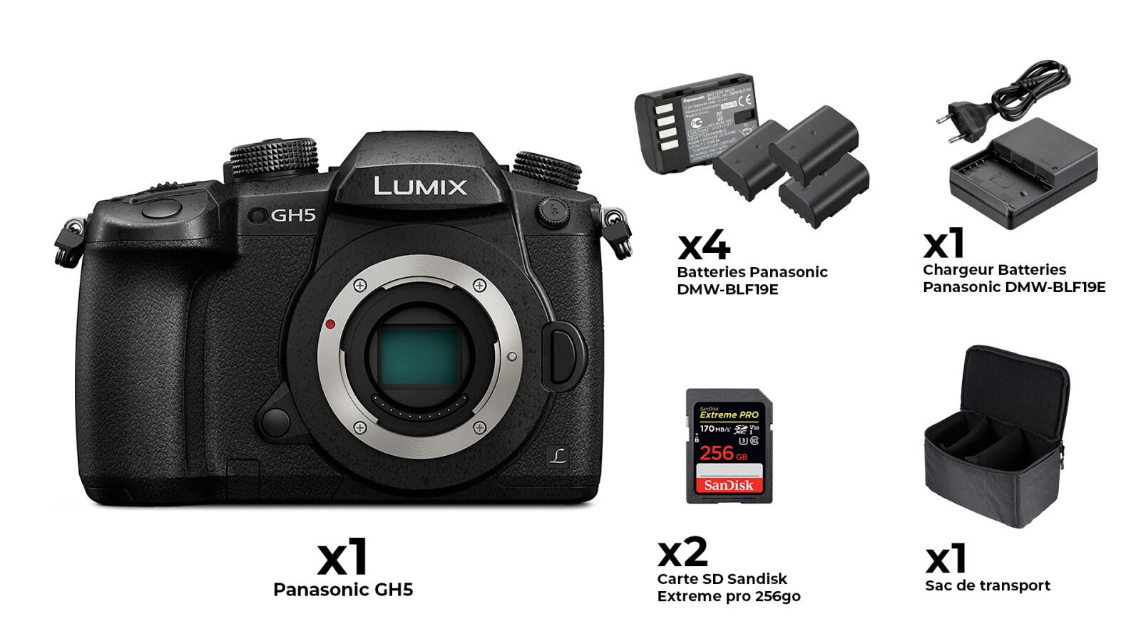 Panasonic GH5 nu + 4 batteries + 256go - Photo 1 sur 1