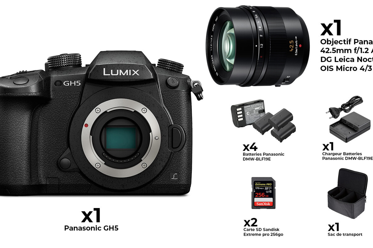 Location Panasonic GH5 + Objectif Panasonic 42.5mm f/1.2 + 4 batteries + 256go - Lightyshare