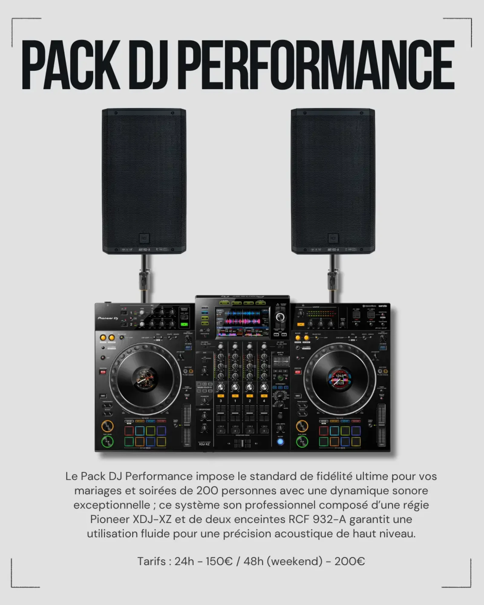 Location Pack DJ Performance (XDJ-XZ + 2x RCF 932) - Photo 1 sur 1
